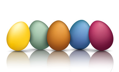 5 Colored Easter Eggs Mirror