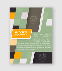 Abstract business flyer template, brochure or corporate banner.