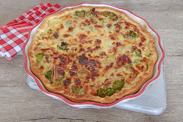 tarte brocolis et saumon