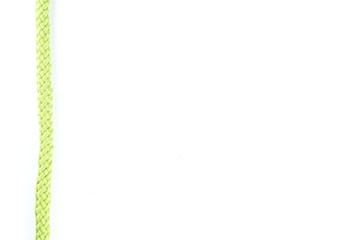 Green color fabric cable rope represent the rope concept related idea.