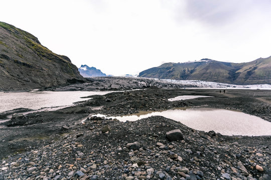 Skaftafelljokull glacier, Icelandic landscape.