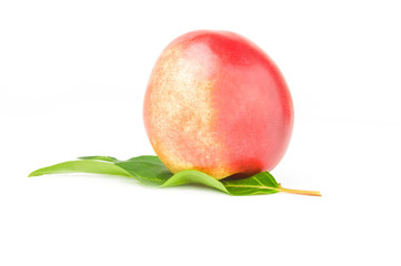 Isolated peaches on a white background. Clipping path
