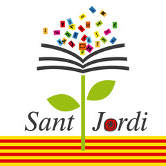 Sant Jordi. Traditional festival of Catalonia. Spain