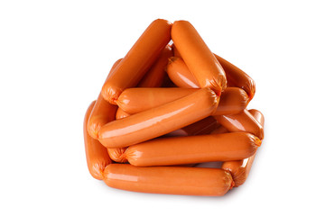 sausages on a white background