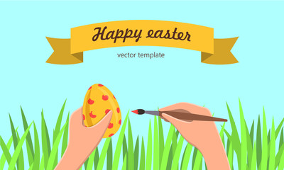 Happy easter vector tamplate