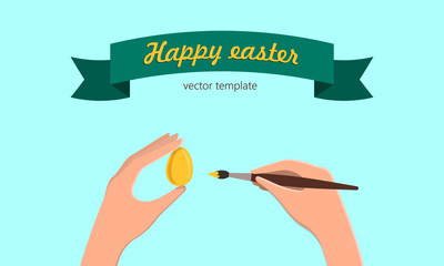Happy easter vector tamplate