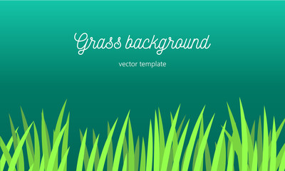 Grass background. Vector tamplate.