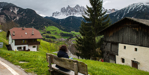 Relaxing in Funes valley
