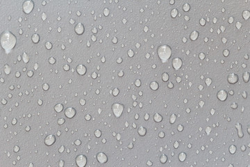 waterdrop on gray steel texture