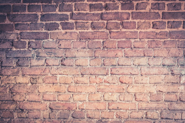 old brick wall - vintage brick background