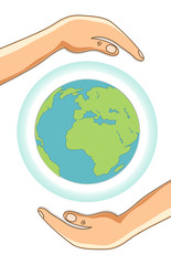 Earth Day.Save the Earth concept.Vector illustration