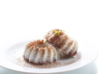 sweet milk chocolate panna cotta