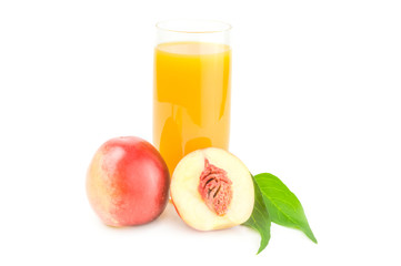 Isolated peaches isolated on a white background cutout