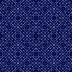 blue abstract geometry vector seamless pattern