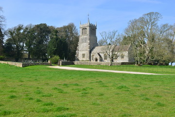 Lulworth Church in Dorset, England in Springtime.