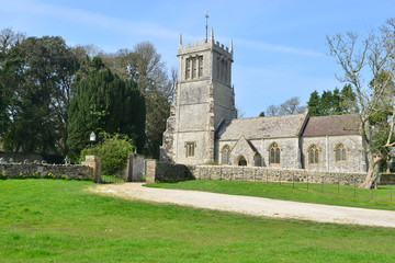 Lulworth Church in Dorset, England in Springtime.