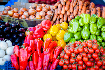 farmers market. vegetable Market. Fresh vegetables