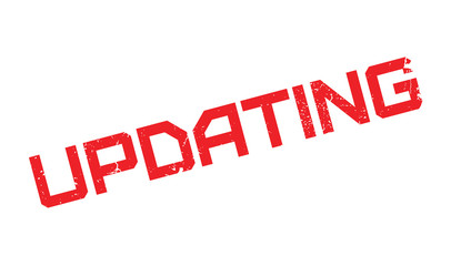 Updating rubber stamp. Grunge design with dust scratches. Effects can be easily removed for a clean, crisp look. Color is easily changed.