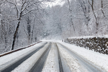 Obraz premium Winter road scenic