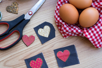 Preparing to decorate Easter eggs