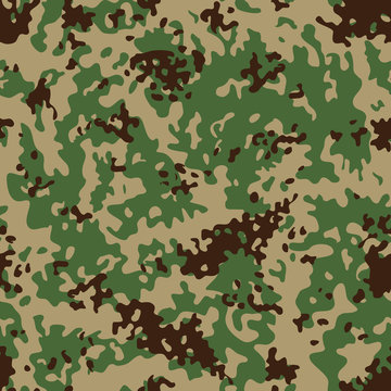 Classic Indian Flectarn Camouflage seamless patterns. Vector Illustration.