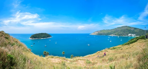 Foto op Plexiglas Panorama view of the Andaman Sea from the viewing point, Phuket , South of Thailand © BUDDEE