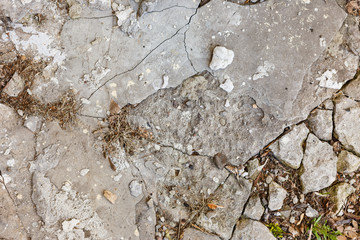 Cracked concrete texture closeup background