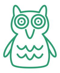 cute owl with circular eyes
