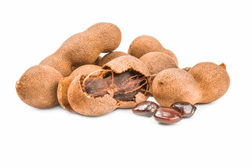 Tamarindus isolated on a white background
