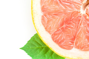 Tropical fruit over a white background