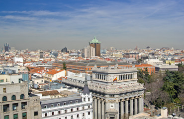 Fototapeta na wymiar Aerial view of Madrid, Spain