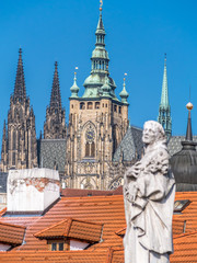 Prague Castle seen from Charles Bridge in Prague