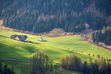 Funes valley, Dolomites mountain