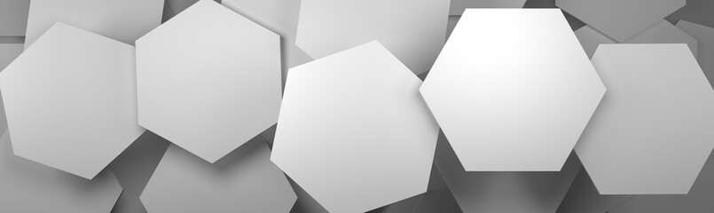 White Hexagon Tiles Background (Website Head)