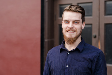 Hipster Male Fashion Portrait Outdoors