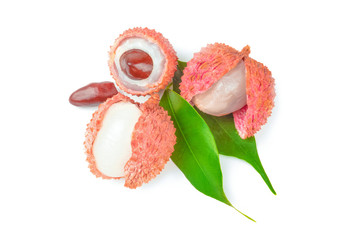 Lychee isolated on a white background cutout