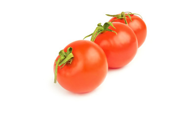 Tomato cherry on a white background. Clipping path