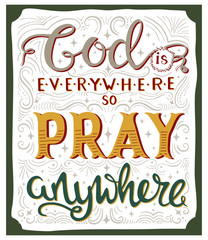 Religions lettering illustration