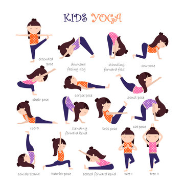 Set Of Yoga Poses - HEBSTREITS