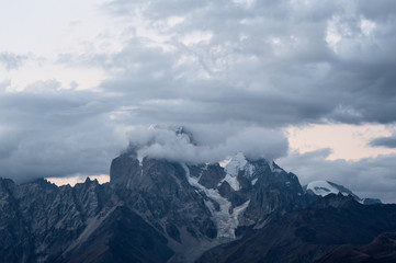 Dramatic view at Ushba, Svaneti