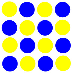 Background with blue and yellow circles