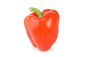 Sweet red pepper isolated on white background cutout
