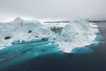 View of iceberg in disco bay, Ilulissat, Greenland