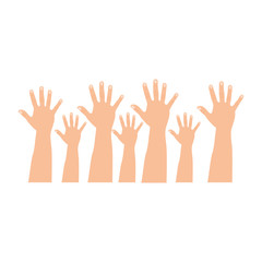 figure hands up icon, vector illustration design
