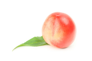 Juicy ripe peaches isolated on a white background cutout
