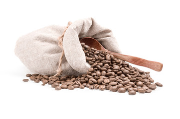 Coffee beans isolated on a white background cutout