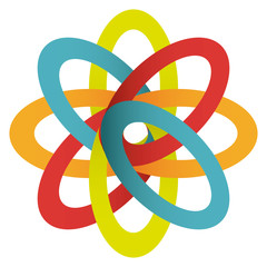 colors rings in differents form, vector illustration design