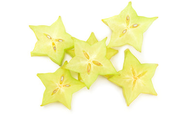 Carambola isolated over a white background