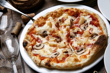 sweet pumpkin pizza on dish