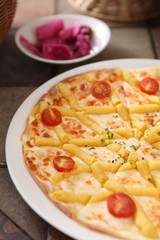 sweet potato pizza on dish